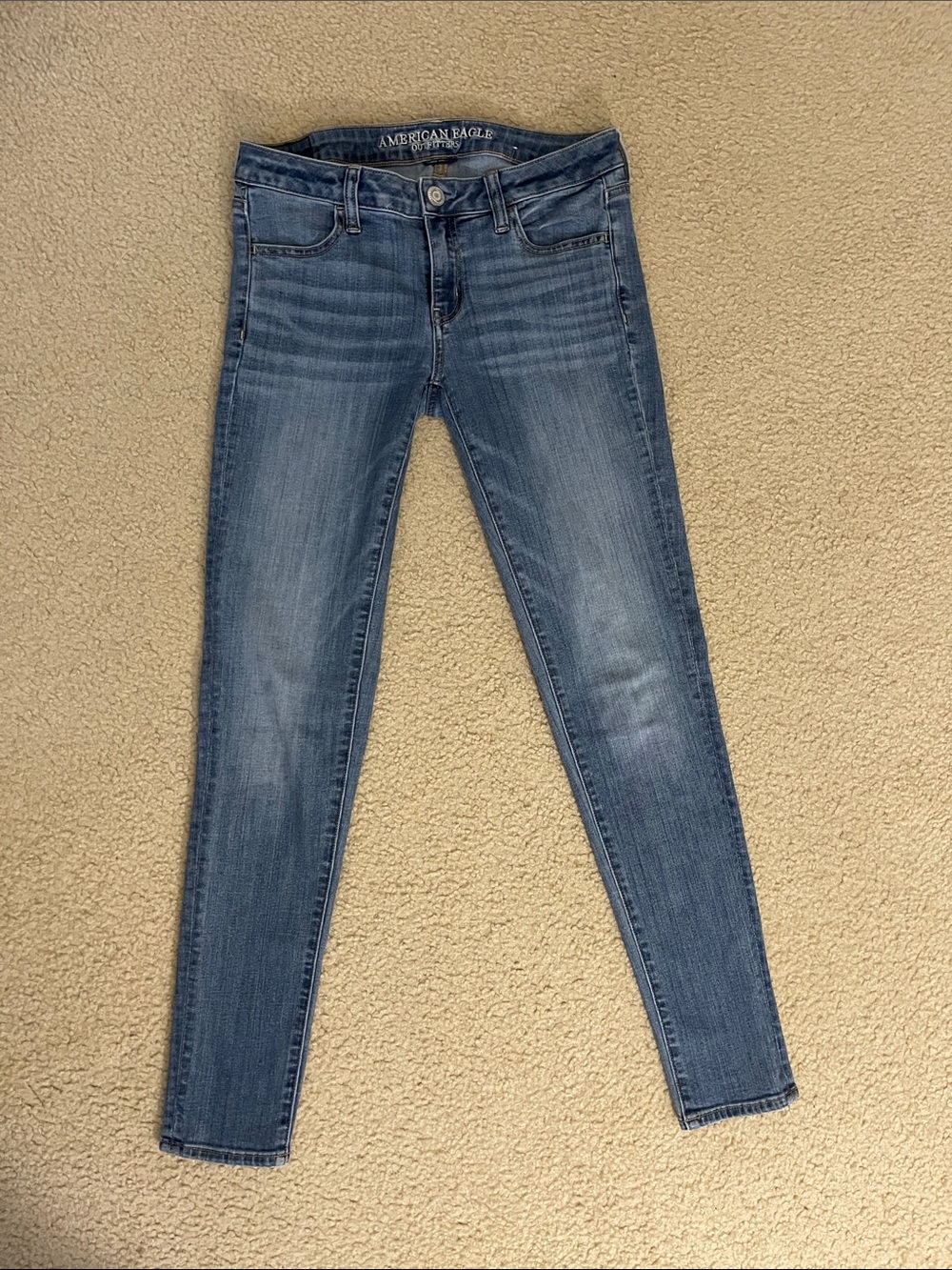American Eagle Outfitters Women's Skinny Jeans - Medium Blue Wash